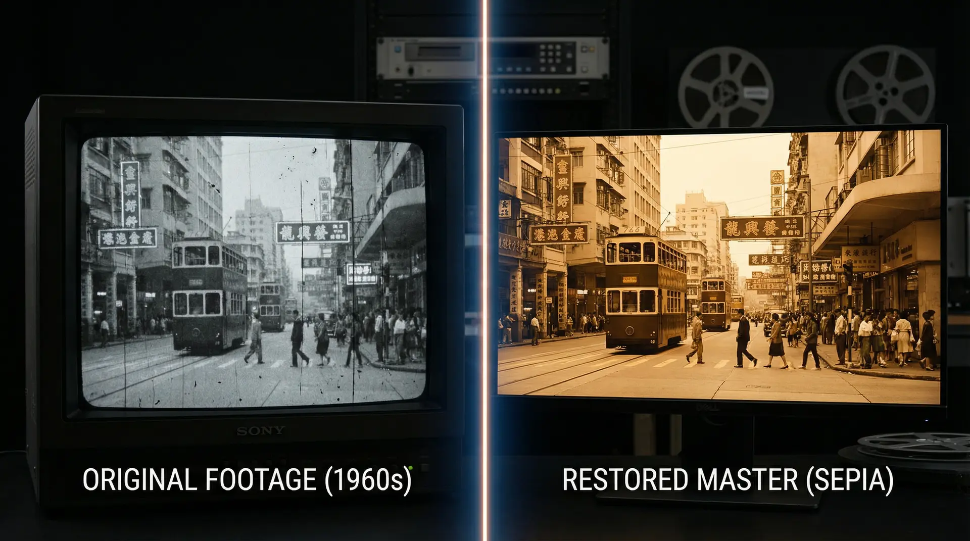 AI修复技术对比 - 吃瓜视频 影像修复前后效果